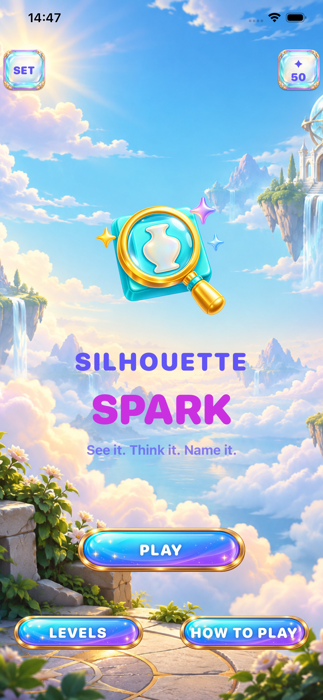 Silhouette Spark's bright home screen