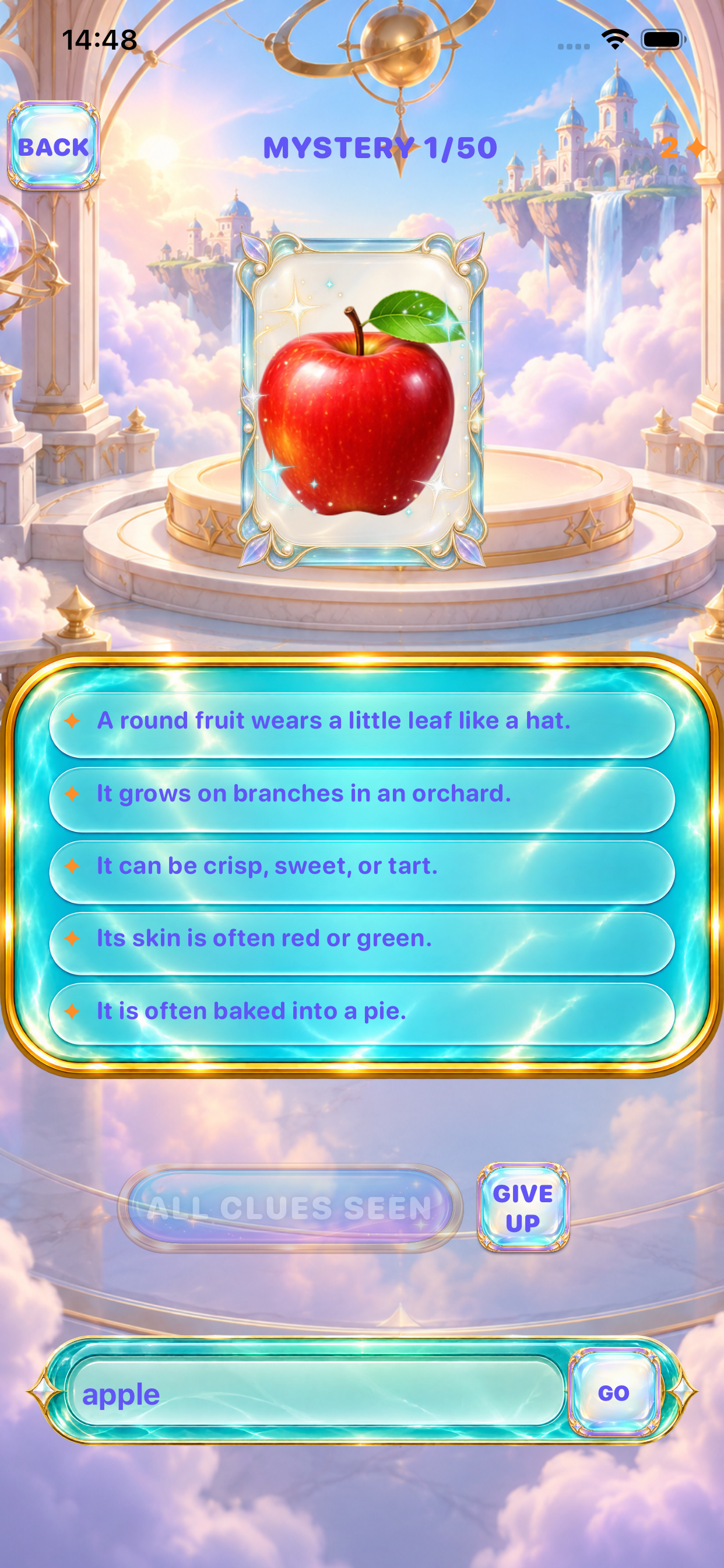 Silhouette Spark level selection screen